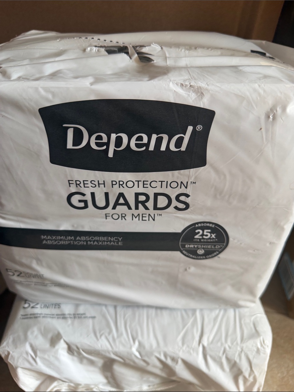 Depend Fresh Protection Guards for Men 25x aborbs 52 count